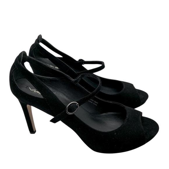 Via Spiga Open Toe Mary Jane‎ Suede Stiletto Shoes size 8.5 - Picture 1 of 6